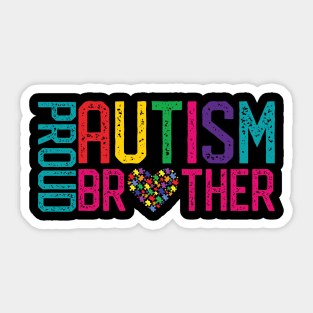 Proud Autism Brother Autism Awareness Sticker